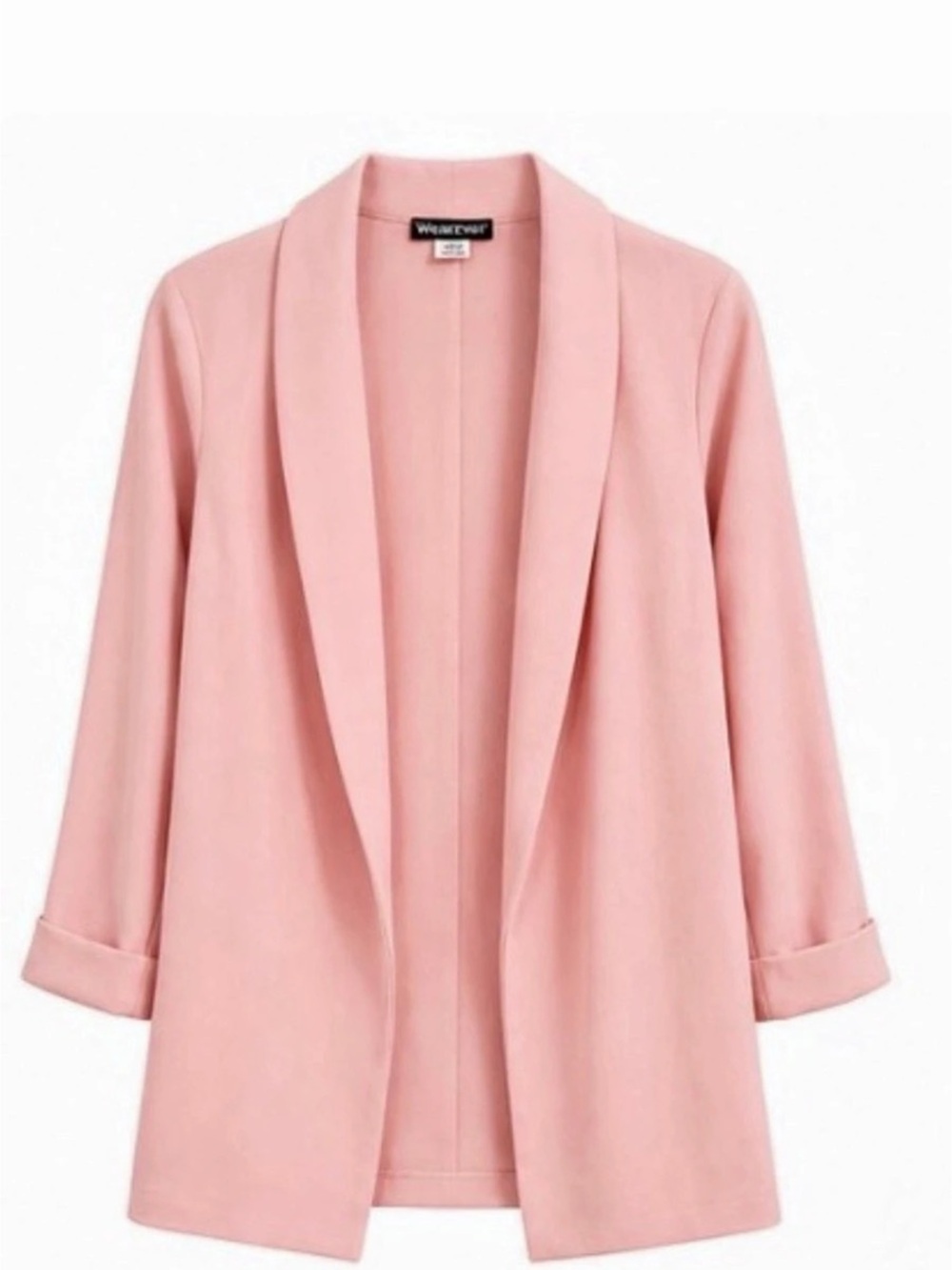 Size M Women's Pink Open Front Blazer